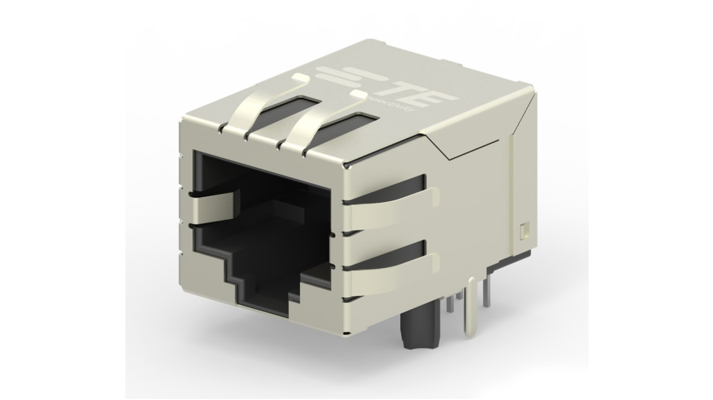 TE Connectivity 2031994 Cat.6 RJ45-Steckverbinder Buchse, 1 x 1-Port 8-polig PCB abgewinkelt