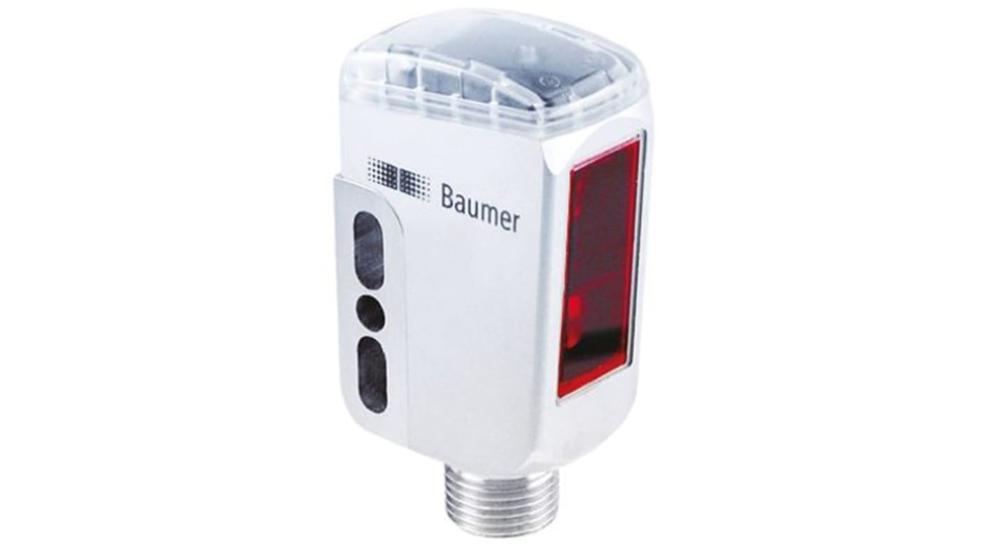 Baumer FNDR 14G6902 Kubisch Optischer Sensor, Reflektierend, Bereich 200 → 800 mm, Druck/ZUG Ausgang,