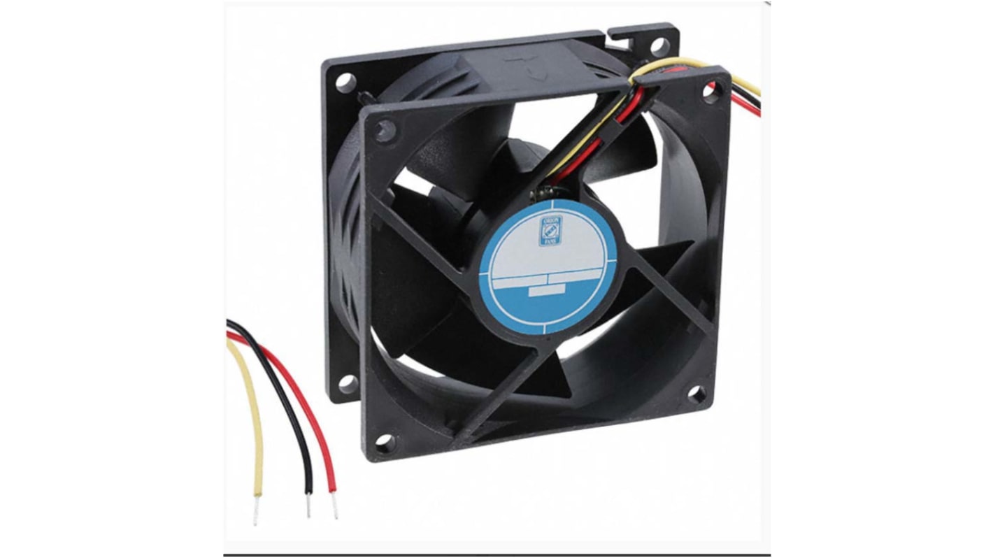 Ventilateur axial RS PRO 12 V c.c., 94.3m³/h, 80 x 80 x 32mm, 4.56W