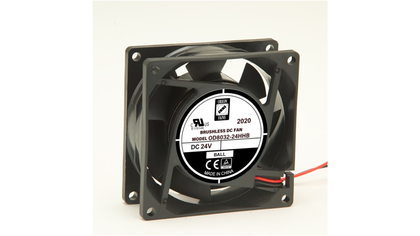 RS PRO DC-Axiallüfter, Kugellager, 24 V dc / 4.32W, 80 x 80 x 32mm, 4200U/min, 94.3m³/h