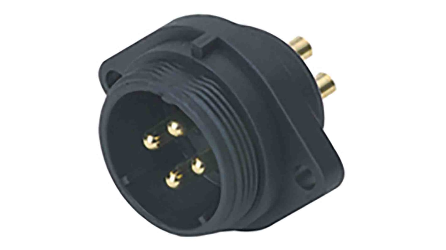 Conector circular RS PRO macho de 5 vías macho, Montaje de Reborde, IP68