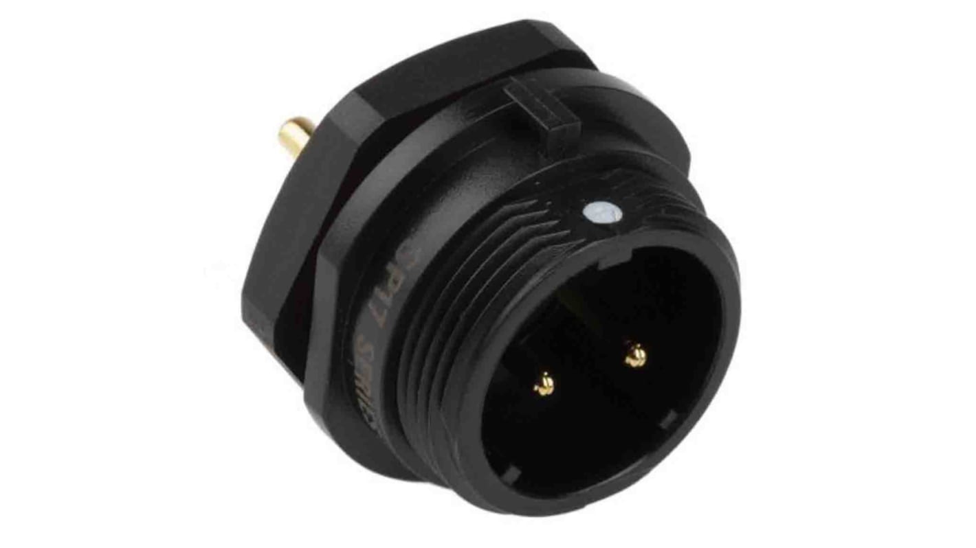 Conector circular RS PRO macho de 3 vías macho, Montaje pasante, IP68