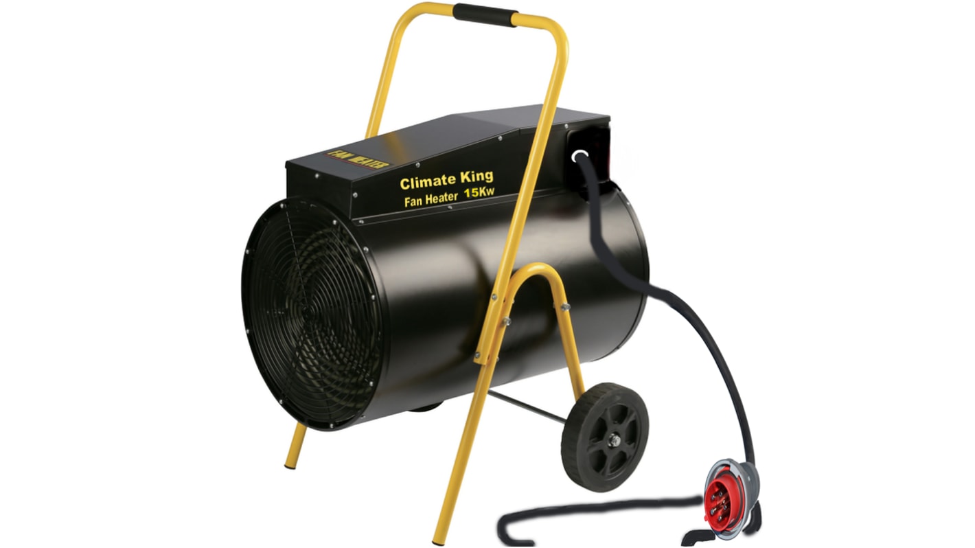 Climate King 15kW Fan Fan Heater, Portable, BS4343/IEC60309