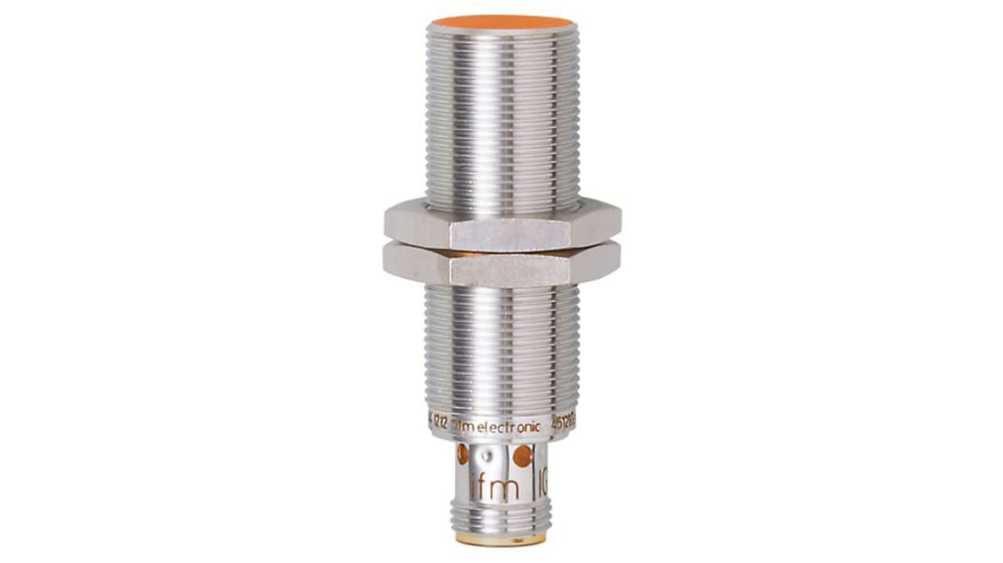 Sensor de proximidad ifm electronic, M18 x 1, alcance 7,5 mm, salida PNP Y NPN, interfaz IO-Link, 10 → 30 V dc,