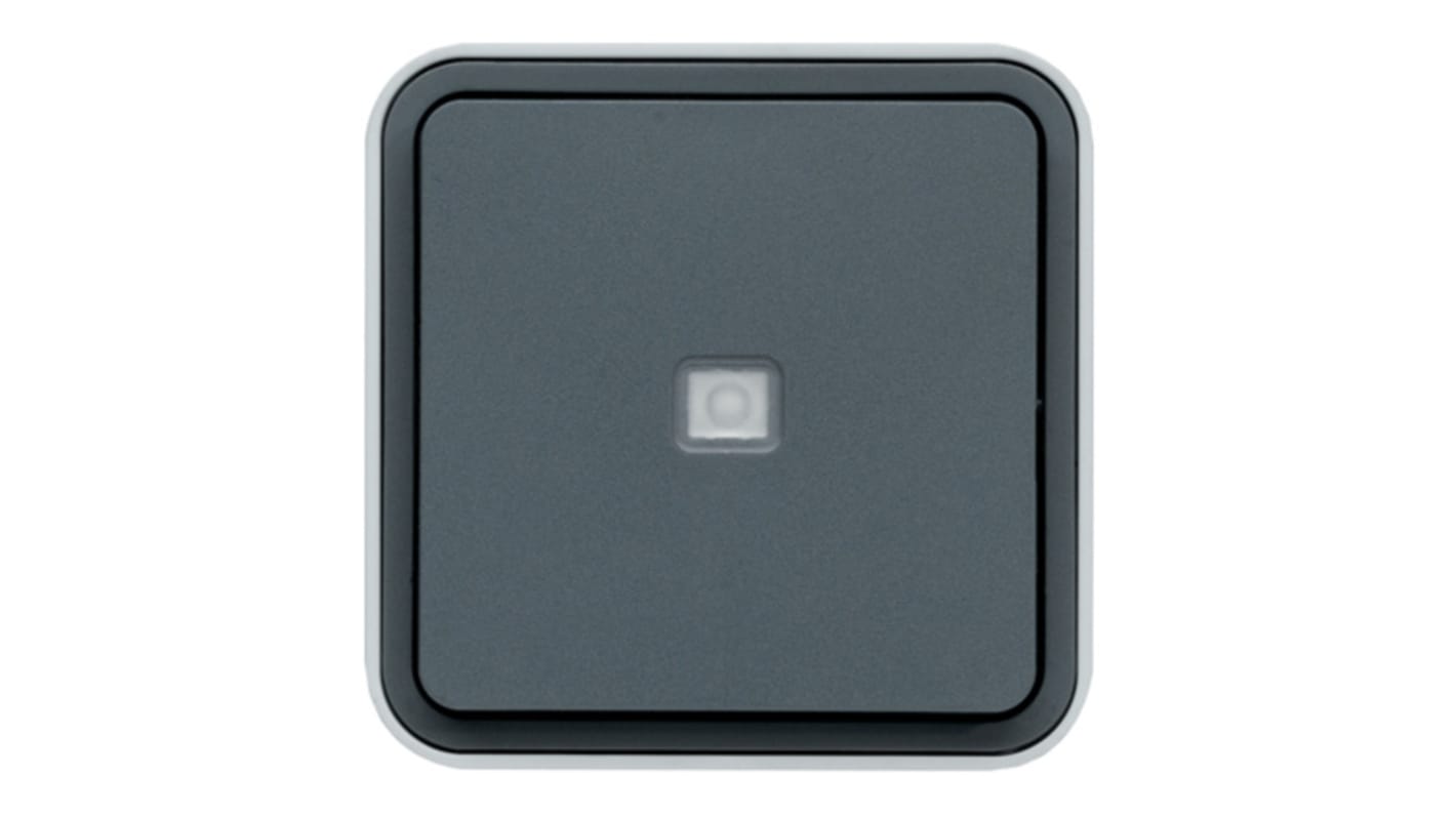 Interruttore luce Hager serie WNC, 10A, 250V, Grigio, IP55, PP