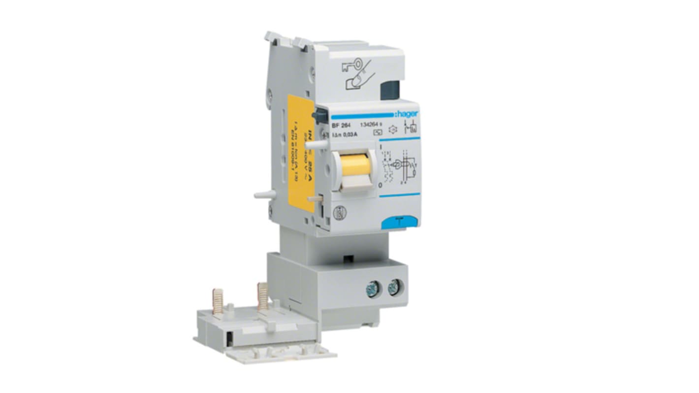 RCD Hager BF, 2P, 63A, sensibilità 300mA, Tipo AC