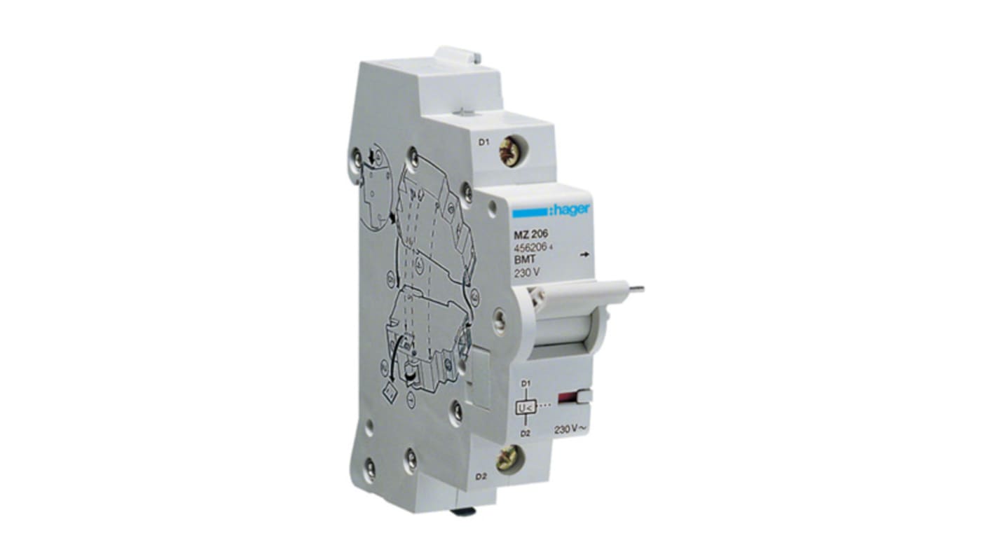 Hager Undervoltage Release, DIN Rail Mount