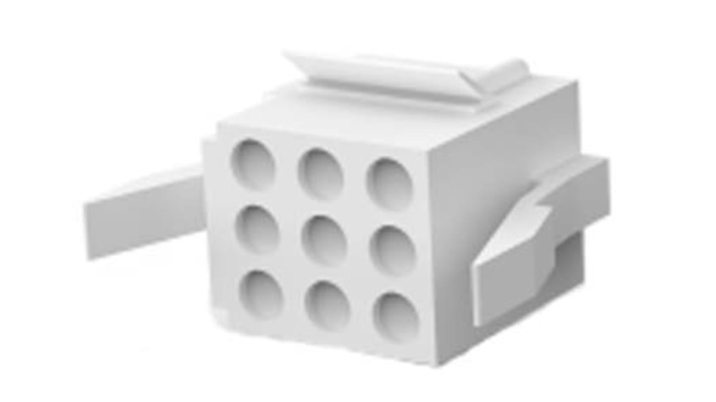 TE Connectivity Male Connector Housing, 5.1mm Pitch, 9 Way, 3 Row