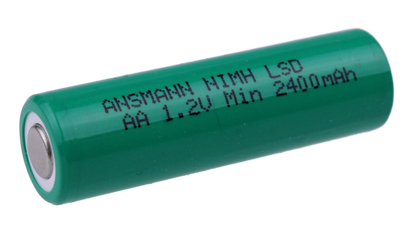 Ansmann MaxE AA NiMH Rechargeable AA Battery, 2.4Ah, 1.2V
