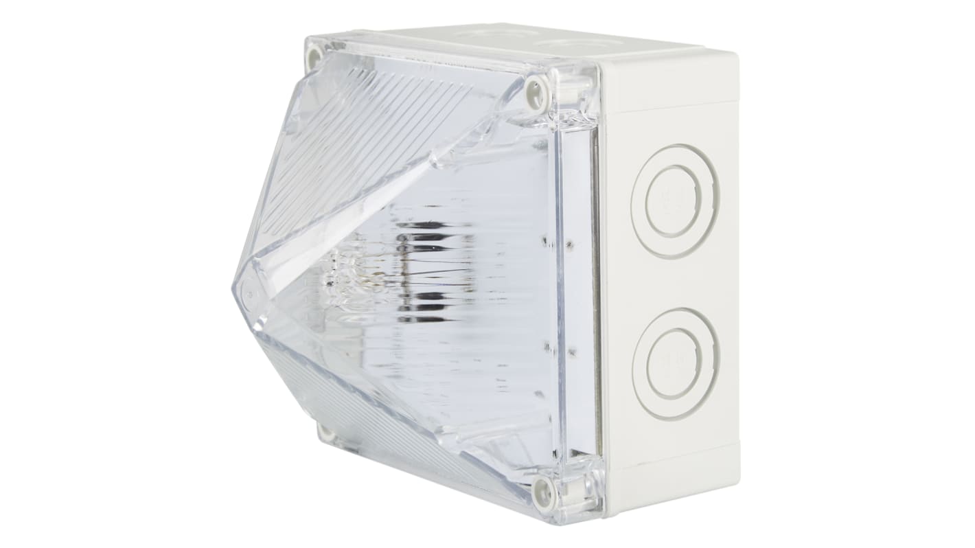 Moflash X700 Synchronous Series Clear Flashing Beacon, 230 V ac, Surface Mount, Wall Mount, Xenon Bulb, IP66, IP67