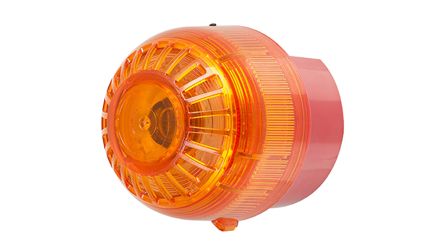 Moflash IS-B Series Amber Flashing Beacon, 24 V dc, Wall Mount, LED Bulb, IP66