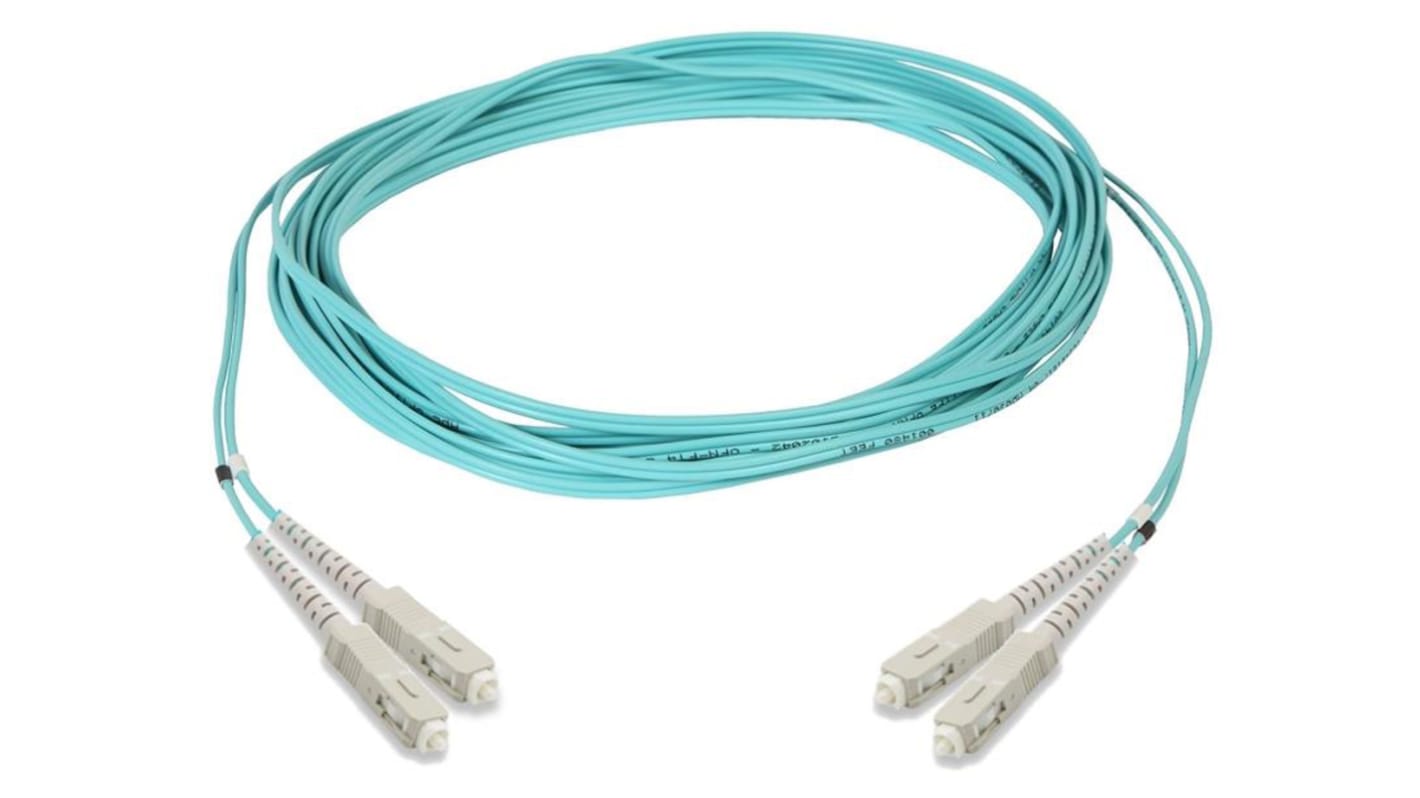 COMMSCOPE OM3 Multi Mode OM3 Fibre Optic Cable, 50/125μm, Light Blue, 2m