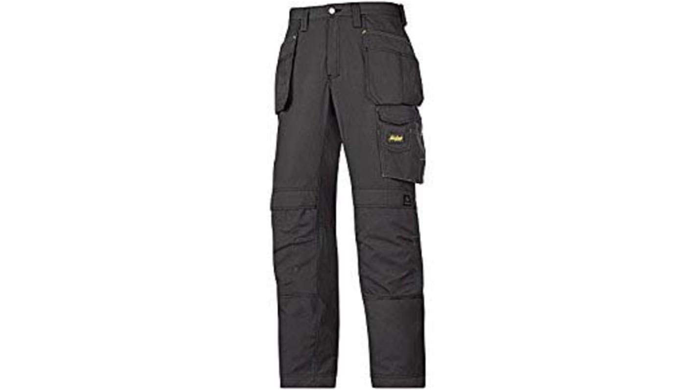Pantalones de trabajo para Hombre, pierna 32plg, Negro, Algodón, poliéster Craftsman 35plg 88cm