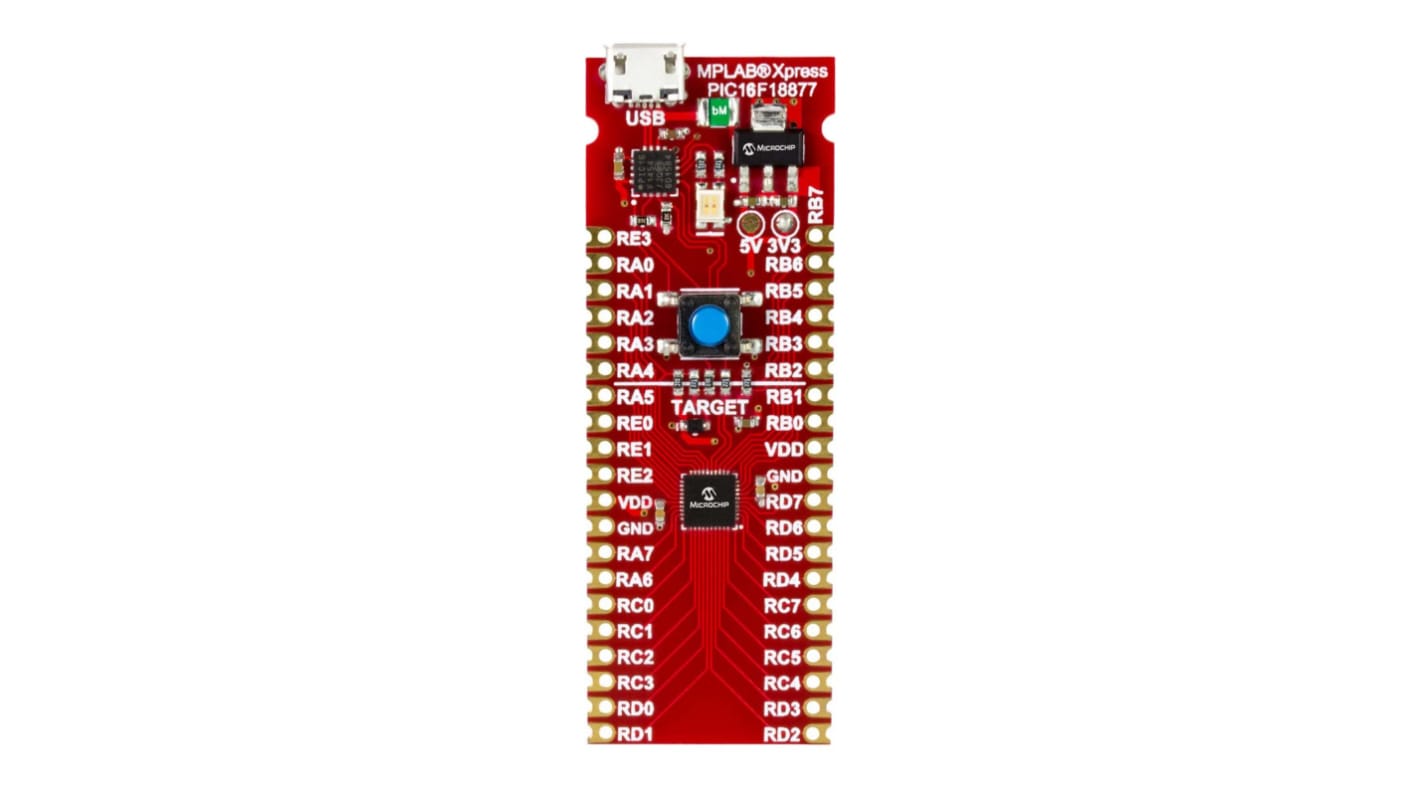 Scheda di valutazione MPLAB Xpress PIC16F18877 Microchip, CPU PIC8