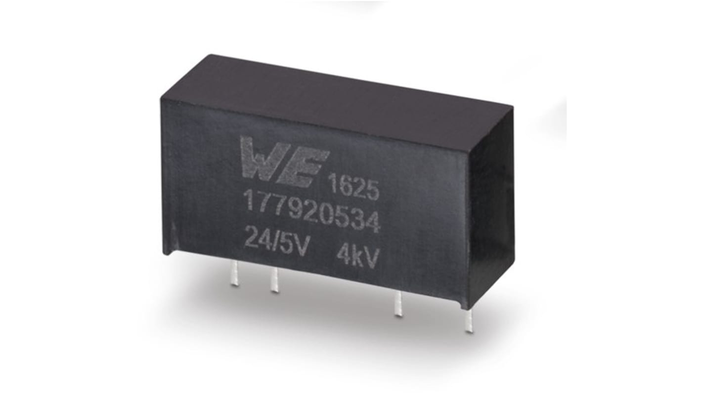 Wurth Elektronik 177920514, 1-Channel, Isolated, Un-Regulated DC-DC Converter, 0mA 7-Pin, SIP