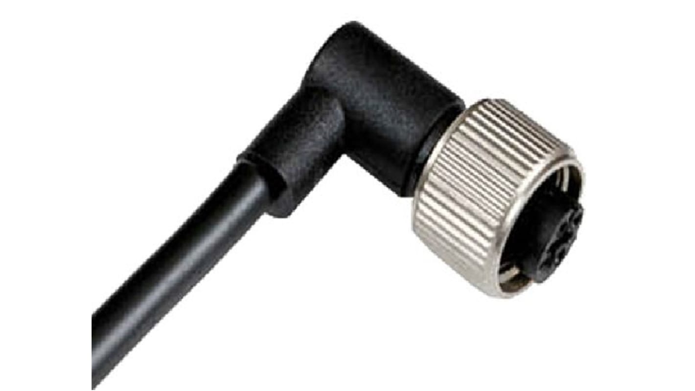 RS PRO Right Angle Female 4 way M12 to Unterminated Sensor Actuator Cable, 5m