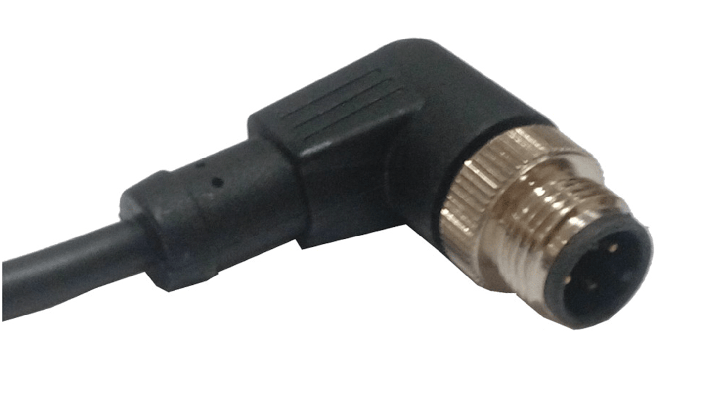 RS PRO Right Angle Male 4 way M12 to Unterminated Sensor Actuator Cable, 5m