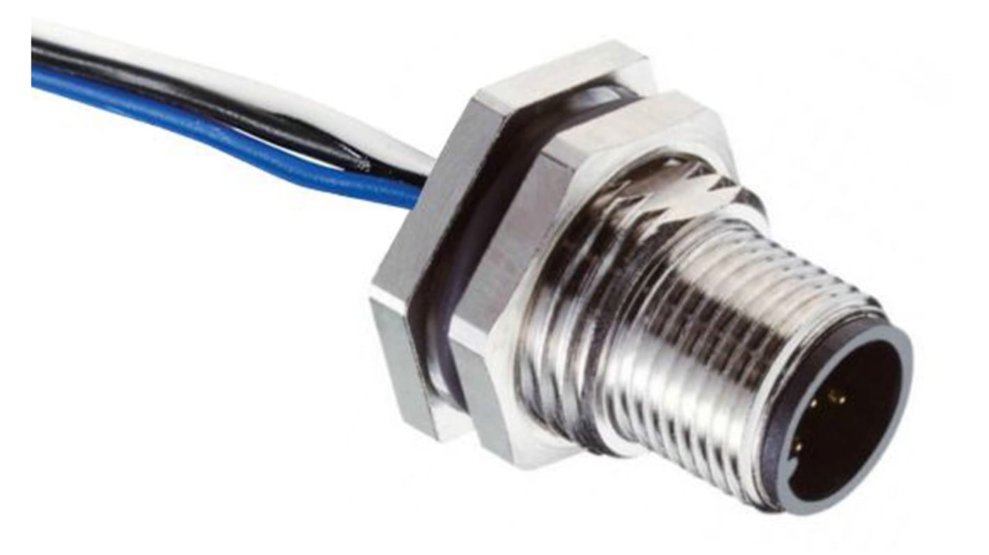 RS PRO Circular Connector, 4 Contacts, Panel Mount, M12 Connector, Plug, Male, IP67