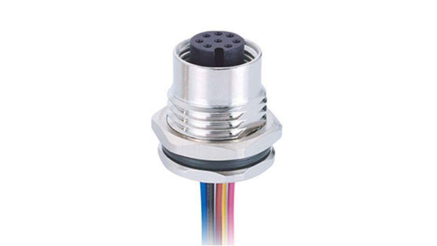 Conector circular RS PRO hembra de 8 vías hembra, IP67