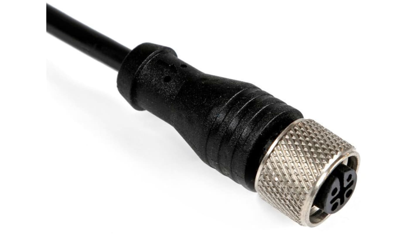 Cable de conexión RS PRO, con. A M12 Hembra, 4 polos, con. B Sin terminación, long. 2m, 250 V ac/dc, 4 A, IP67