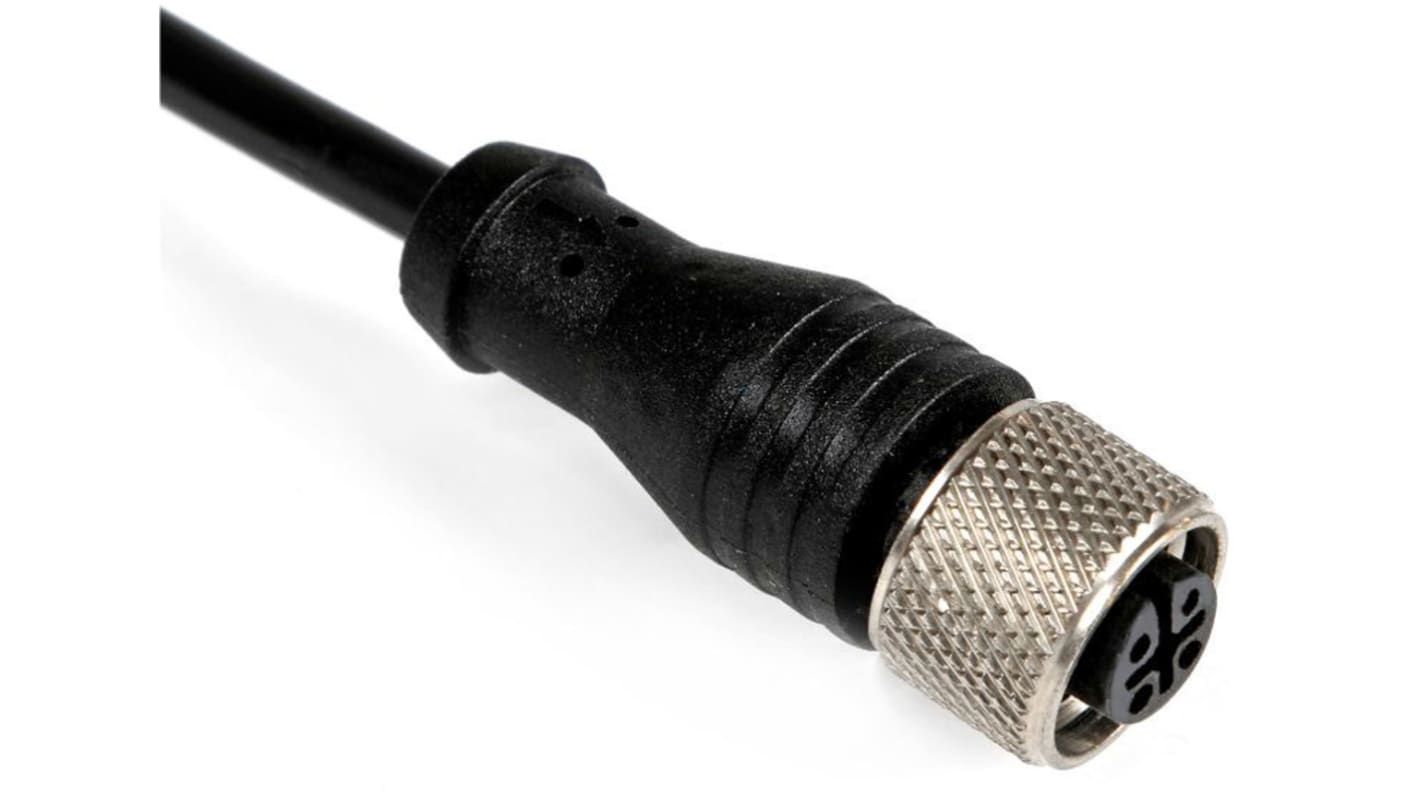 Cable de conexión RS PRO, con. A M12 Hembra, 4 polos, con. B Sin terminación, long. 5m, 250 V ac/dc, 4 A, IP67