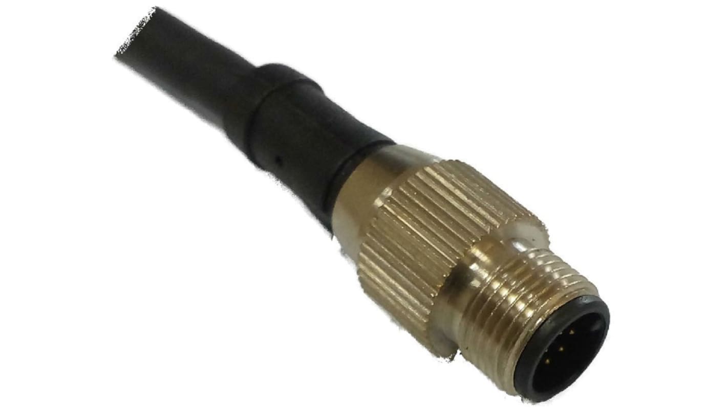 RS PRO Érzékelő-működtető kábel, M12 - Szereletlen - 12 érintkező, 30 V, 1,5 A, 5m
