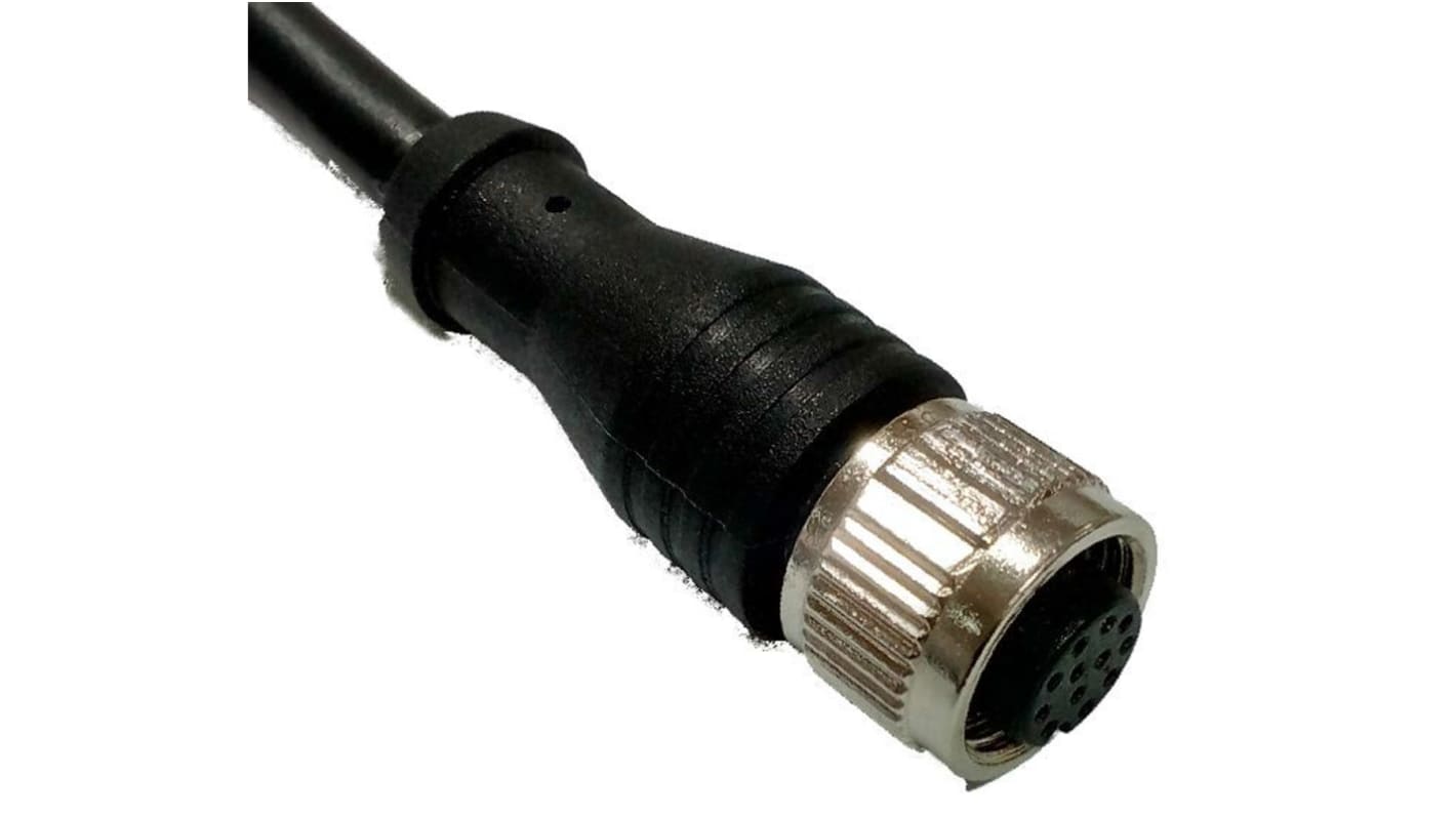 Cable de conexión RS PRO, con. A M12 Hembra, 12 polos, con. B Sin terminación, long. 2m, 30 V, 1,5 A, IP67