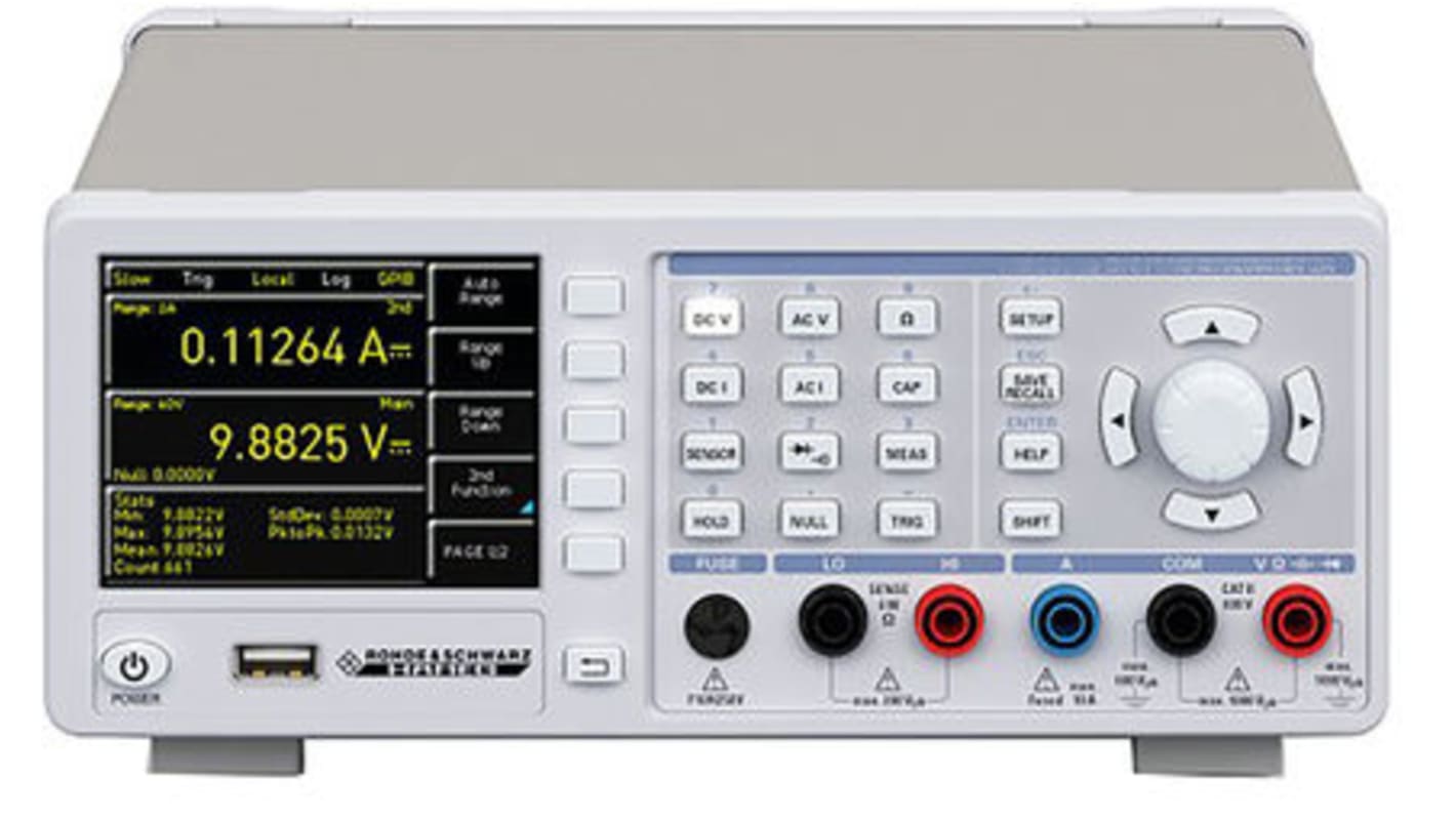 Multimetro  da banco Rohde & Schwarz HMC8012-G, 750V ca, 10A ca, CAT I/II, True RMS, Cert. ISO