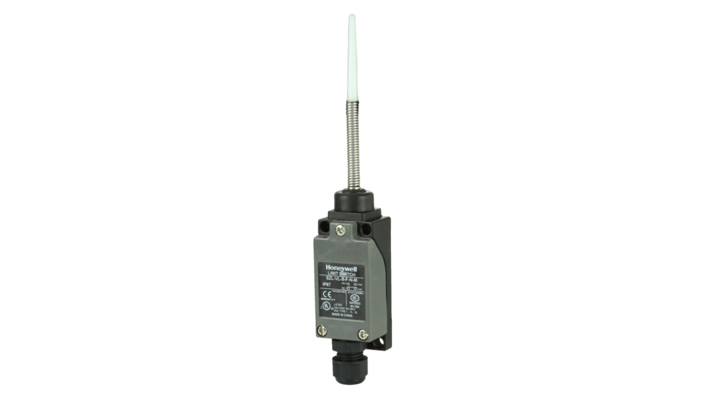 Honeywell SZL-VL Series Coil Spring Limit Switch, NO/NC, IP67, SPDT, Metal Housing, 380V ac Max, 380 V ac 0.5A Max