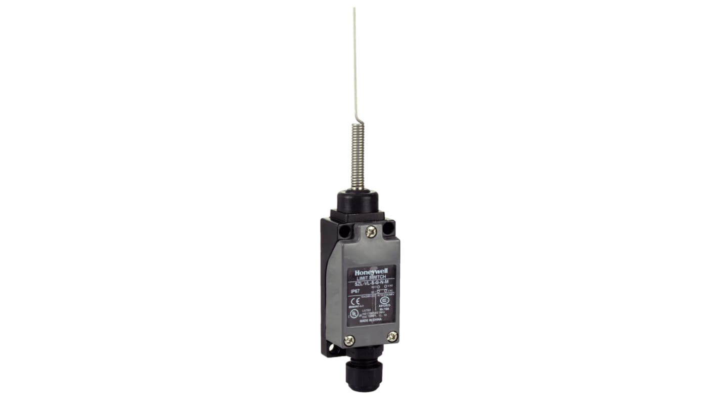 Final de carrera con Detector de bigotes de gato Honeywell SZL-VL, SPDT, NA/NC, 380V, 10A, IP67