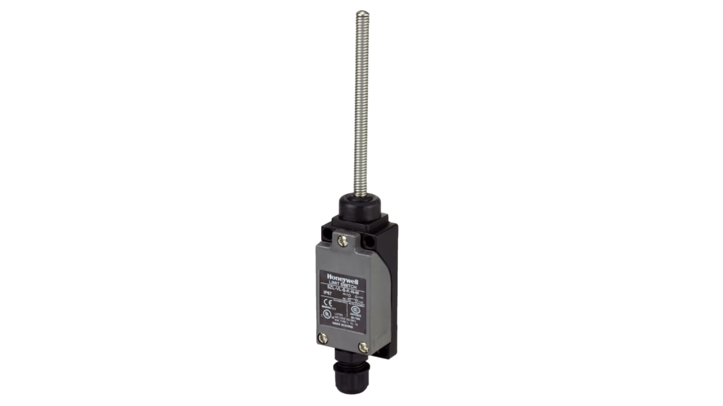 Honeywell SZL-VL Series Coil Spring Limit Switch, NO/NC, IP67, SPDT, Metal Housing, 380V ac Max, 220 V dc 0.05 A, 380 V