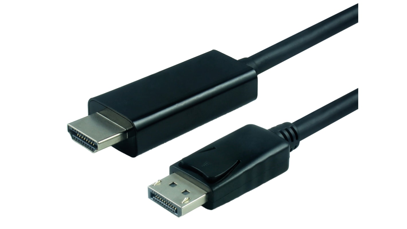 RS PRO Male DisplayPort to Male HDMI, PVC Cable, 2m