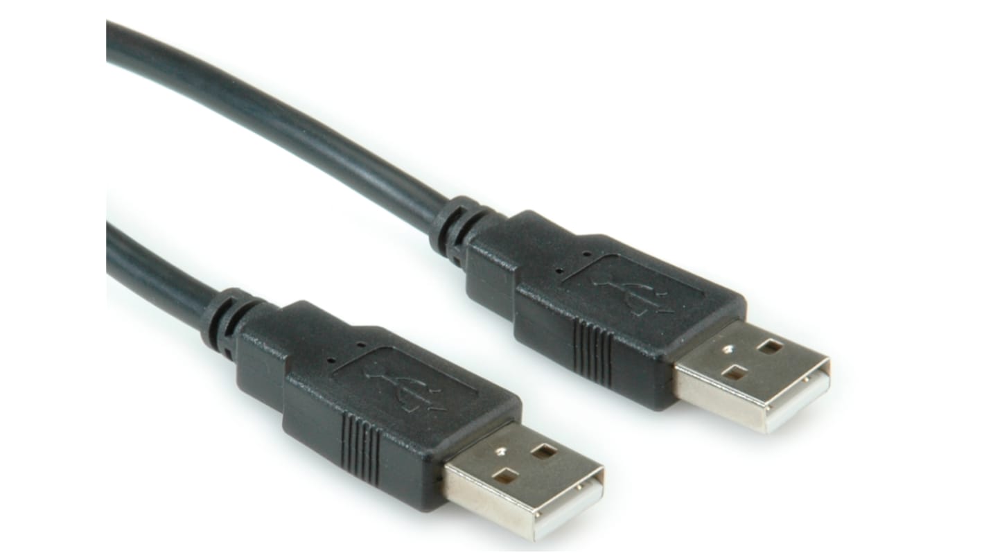 Roline USB-Kabel, USBA / USBA, 4.5m USB 2.0 Schwarz