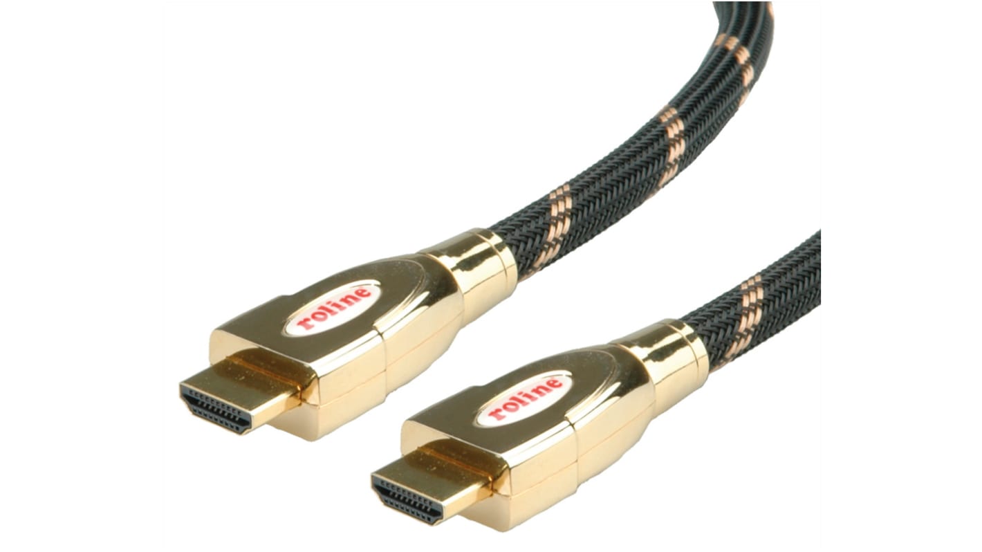 Roline Male HDMI Ethernet to Male HDMI Ethernet Cable, 1m