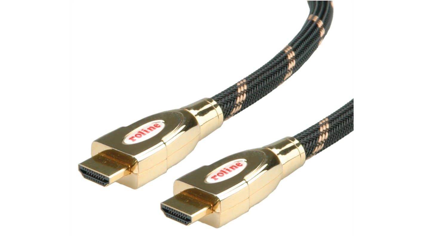 Roline Male HDMI Ethernet to Male HDMI Ethernet Cable, 3m