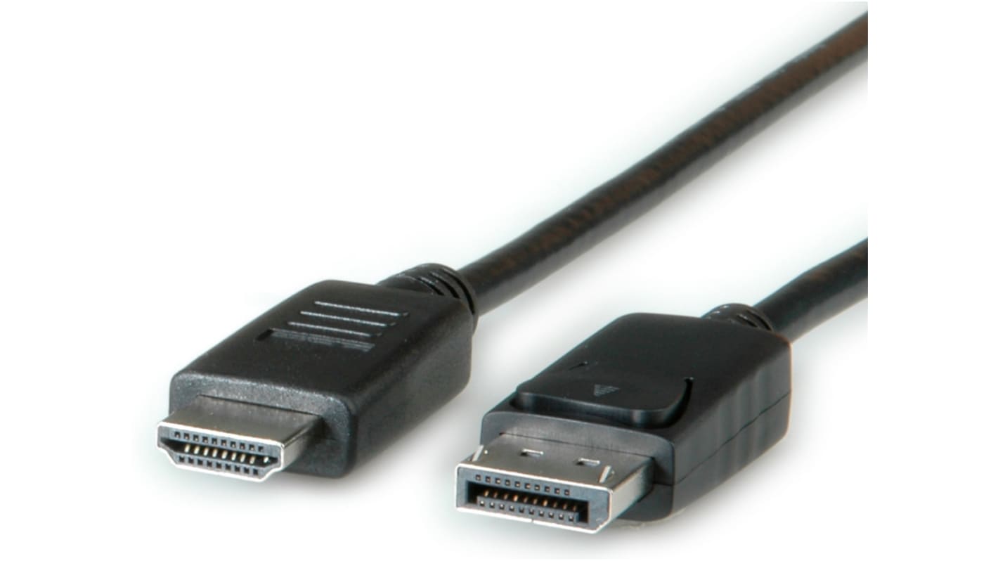 Roline Male DisplayPort to Male HDMI, PVC Cable, 4.5m