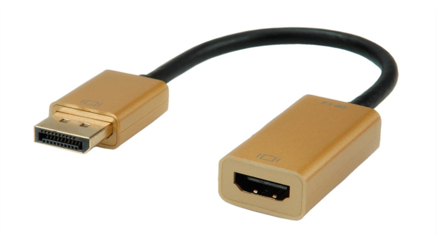 Adaptateur audio et vidéo Roline, Port d'affichage Mâle vers HDMI Femelle