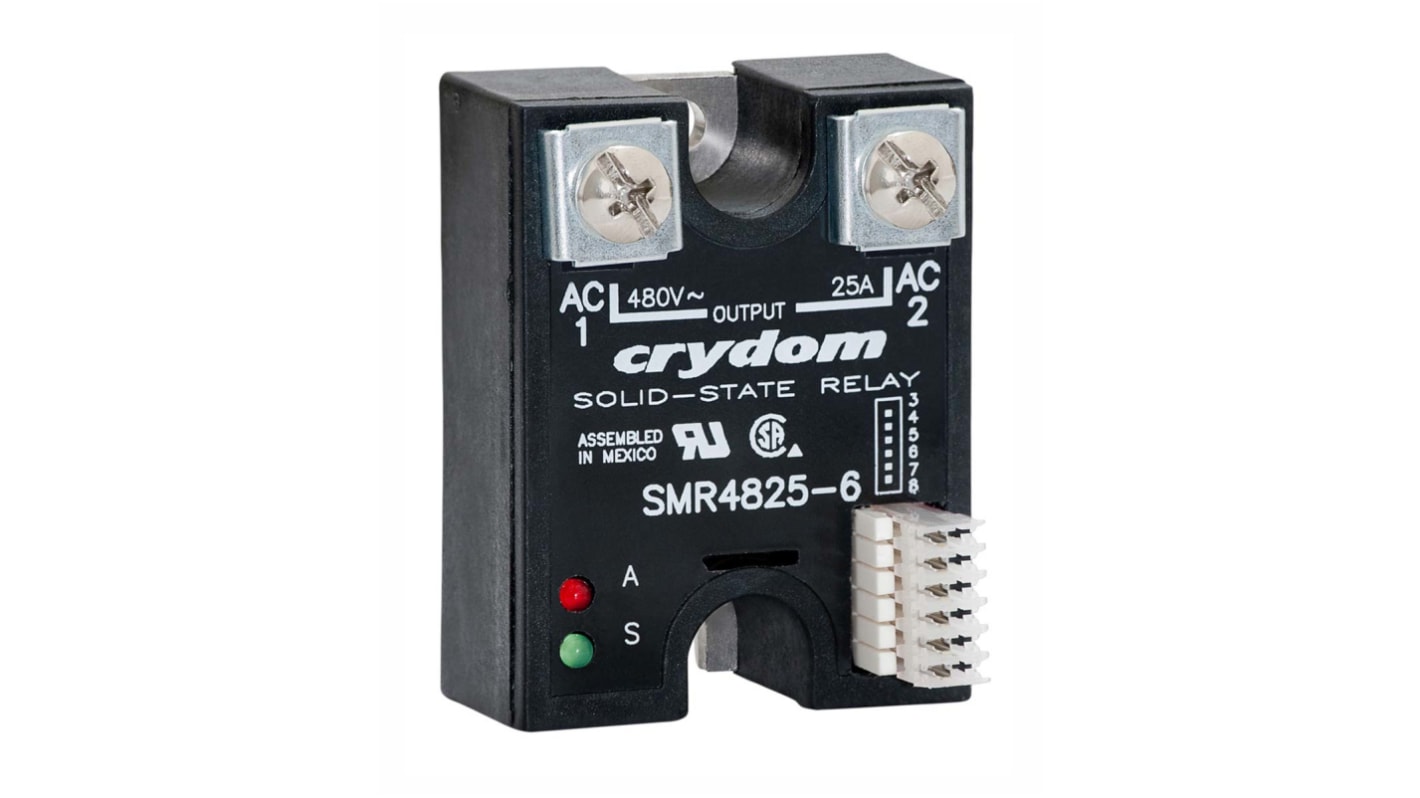 Sensata / Crydom SMR24-6 Series Solid State Relay, 25 A Load, Panel Mount, 280 Vrms Load, 32 V dc Control