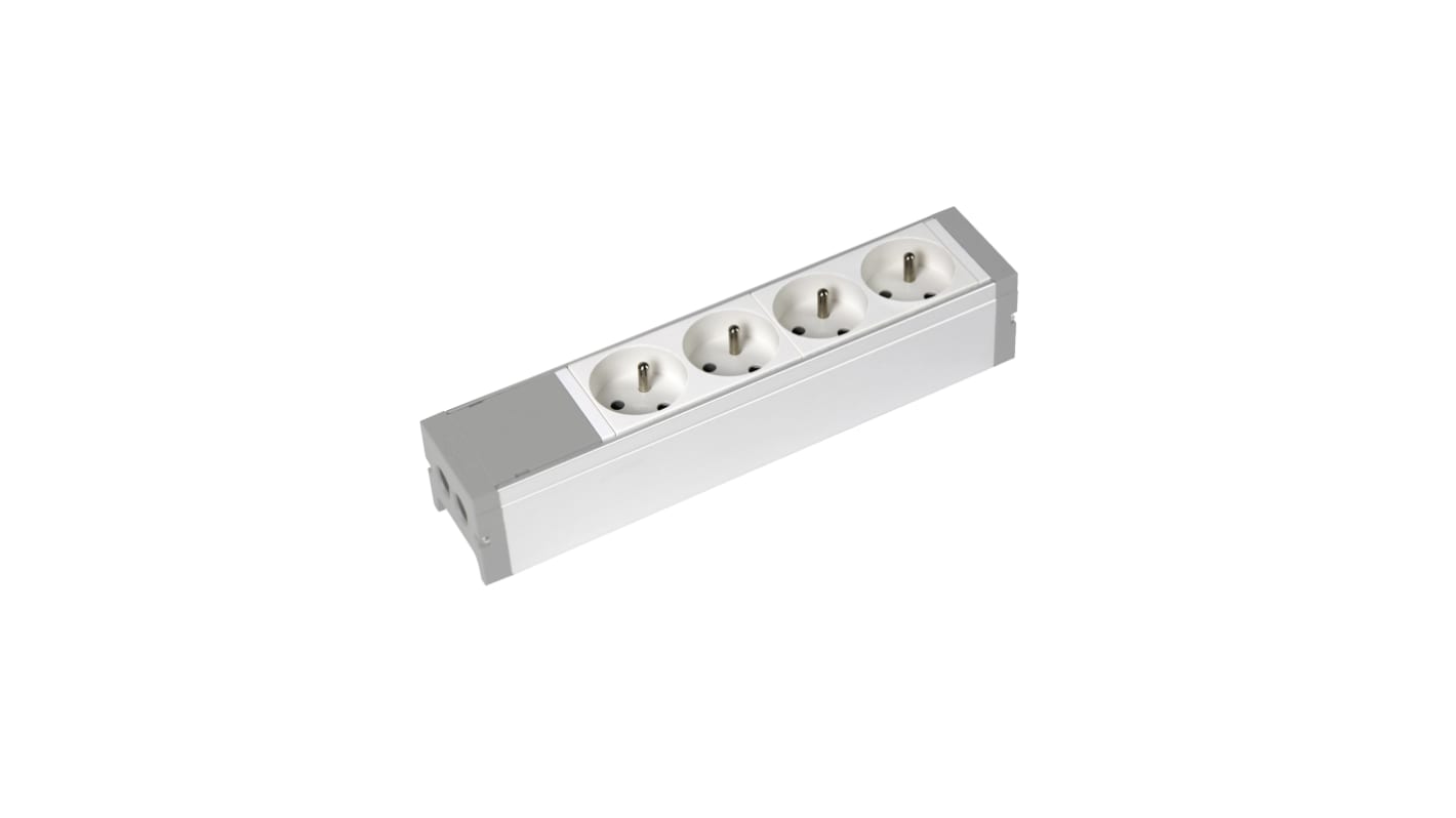 Legrand NF Socket 4 Gang Trailing Socket, No, 16A