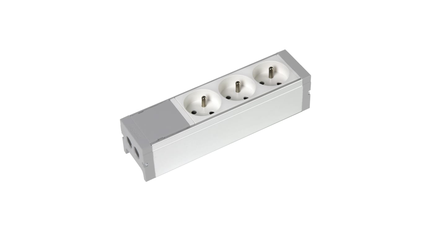 Regleta de bases Legrand 0 734 00, 3 conectores, No, 16A Conector hembra NF