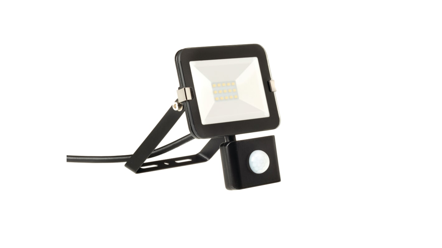 RS PRO, Security Floodlight, 10 W, 900 lm, IP65 PIR, 220 → 240 V ac