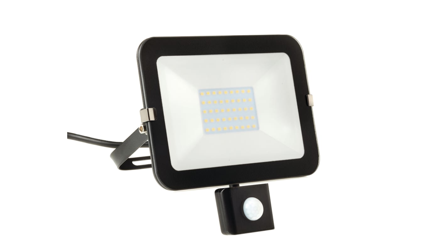 RS PRO, Security Floodlight, 30 W, 2400 lm, IP65 PIR, 220 → 240 V ac