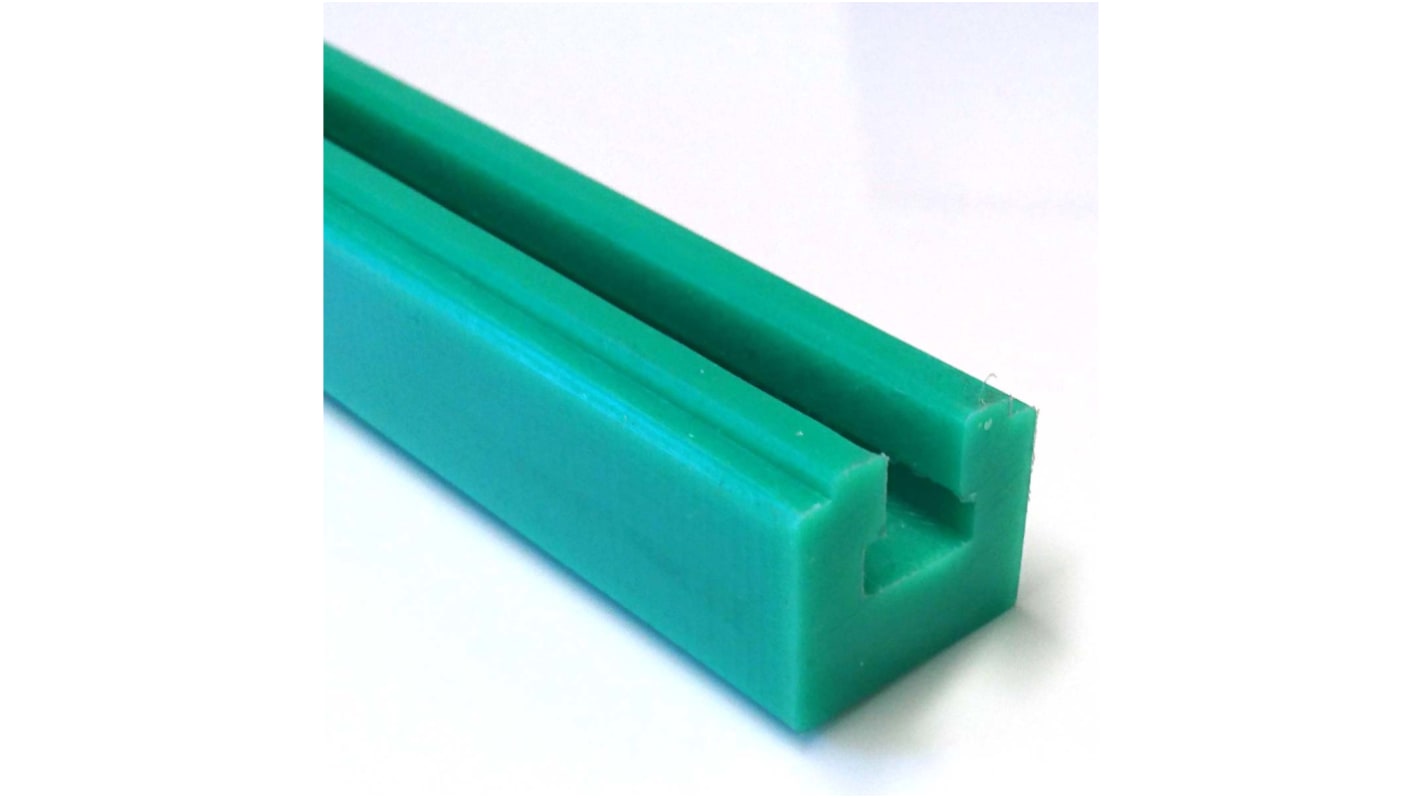 Guida per catene 06B in PE, 2m x 24mm x 30mm, col. Verde