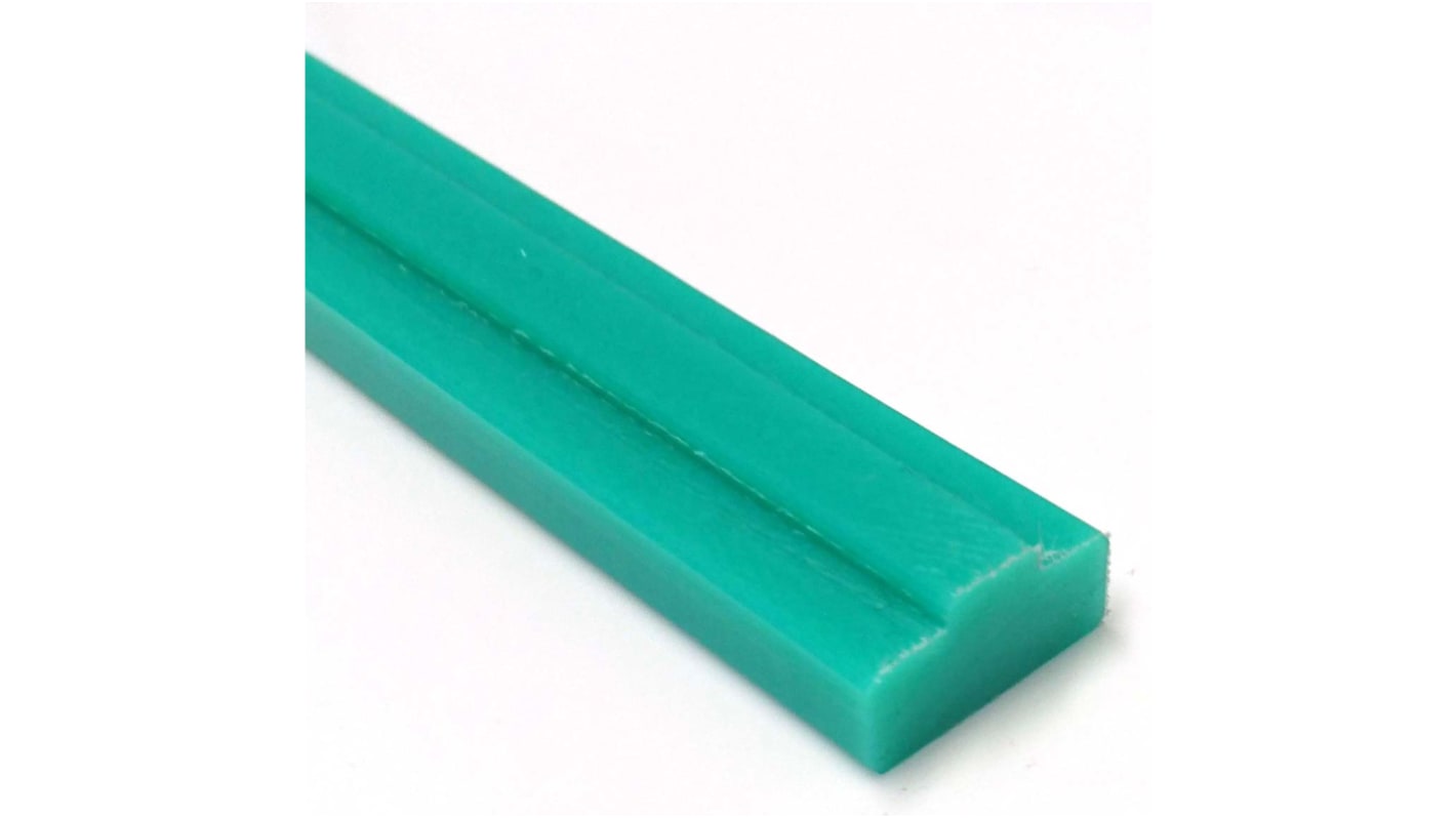 Guida per catene 06B in PE, 2m x 10mm x 15mm, col. Verde