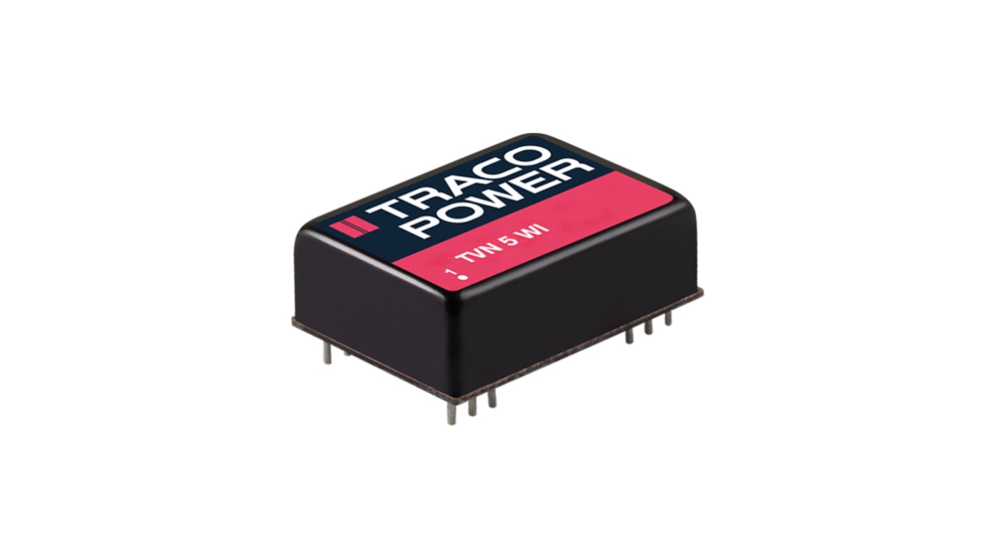 TRACOPOWER TVN 5WI DC/DC-Wandler 5W 48 V dc IN, ±24V dc OUT / ±100mA Durchsteckmontage 1.6kV dc isoliert