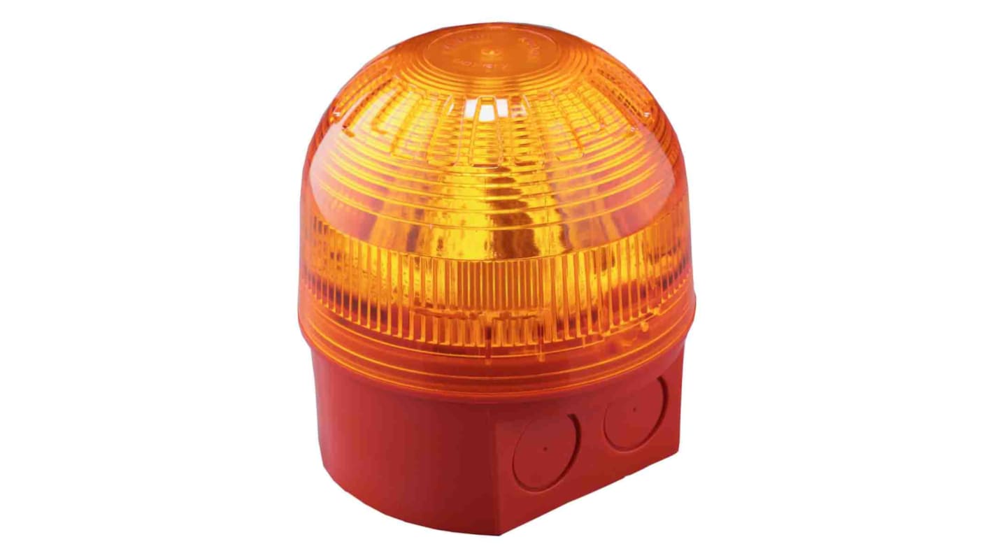 Klaxon PSB, Xenon Blitz Signalleuchte Orange, 10 → 60 V dc, Ø 98mm x 104mm