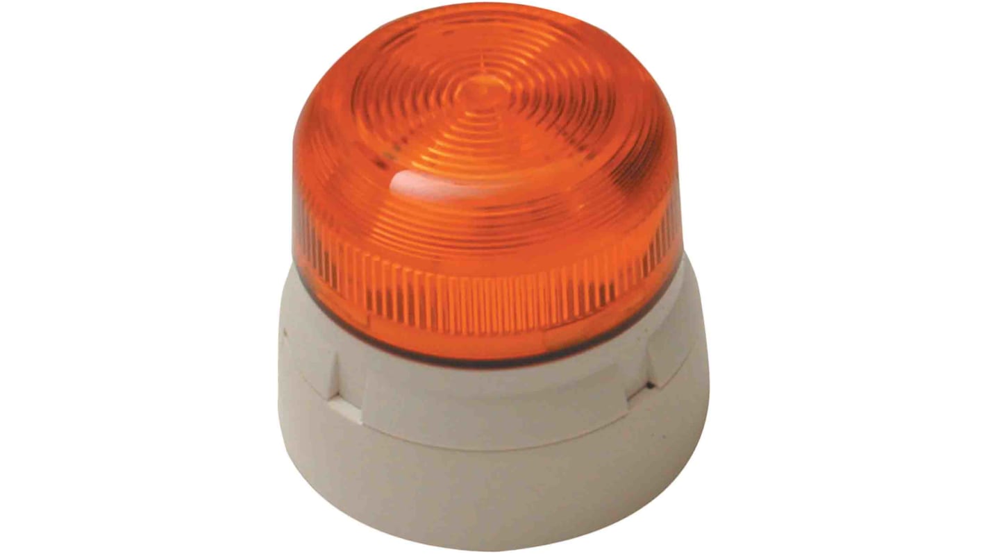 Klaxon Flashguard QBS Series Amber Steady Beacon, 110 V ac, Base Mount, LED Bulb, IP67