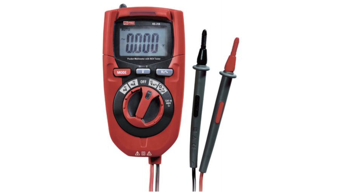 RS PRO RS-218 Handheld Digital Multimeter, True RMS, 200mA ac Max ...