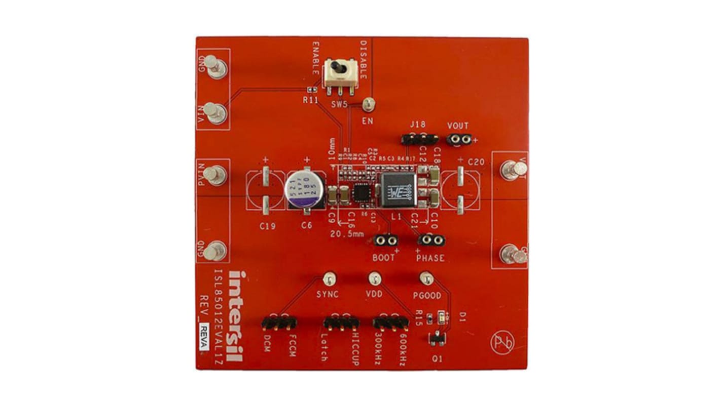 Scheda di valutazione Regolatore buck per Regolatore buck sincrono Evaluation Board ISL85012