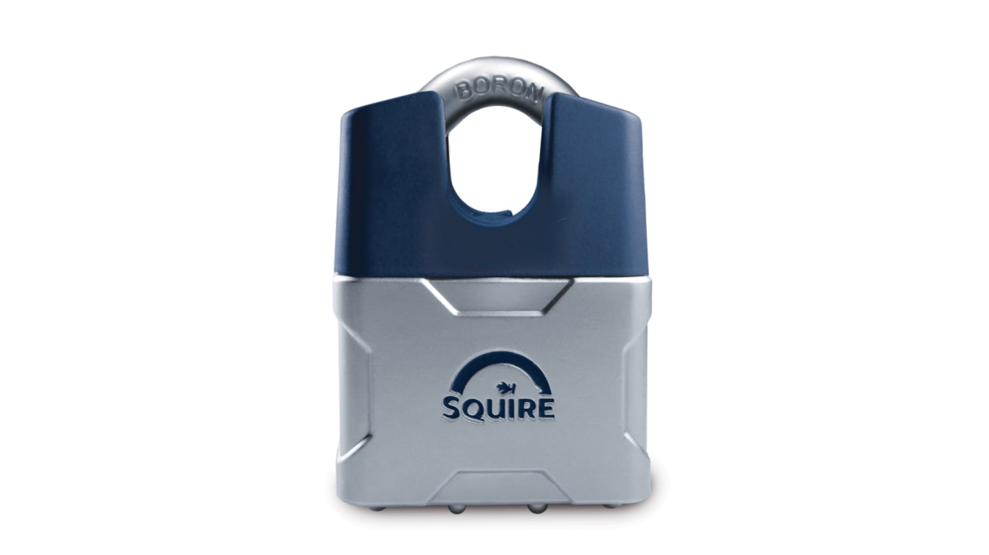 Kłódka stalowa średnica szekli: 8mm Squire z kluczem W budynkach, na zewnątrz Stal Niebieski